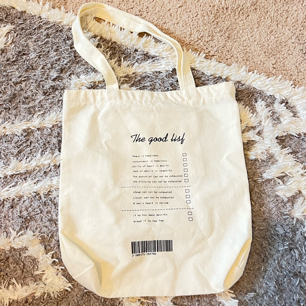 The good list bag.